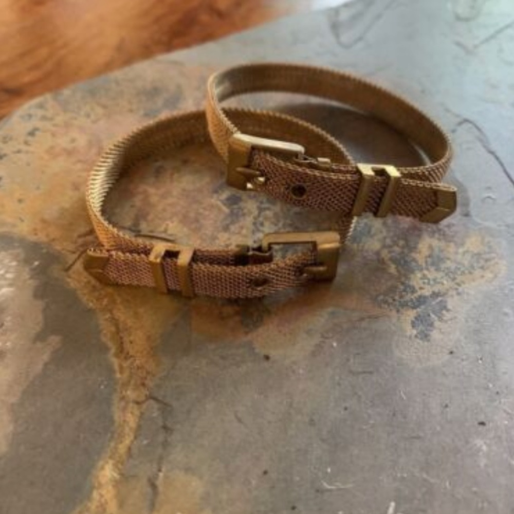 Ornamental things Vintage Style buckle bracelets Set Of 2 NEW.